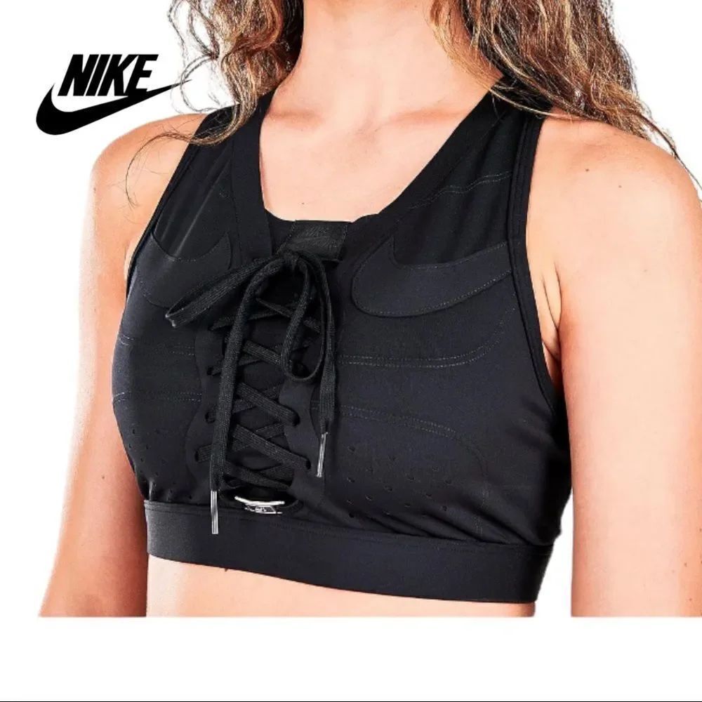 NEW Nike Women's Dri-Fit Air Force 1 Medium Support Laced Sports Bra M L XL